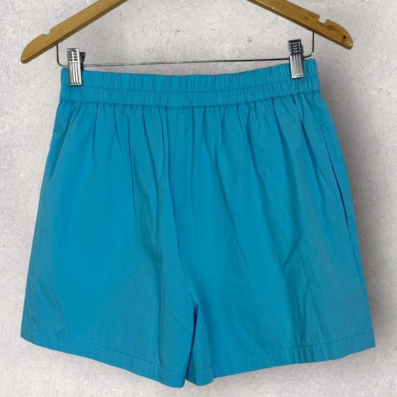 Nordstrom Blue Lightweight High Rise Shorts Pockets 2022 Size Small Beach S NEW‎ - Picture 3 of 10